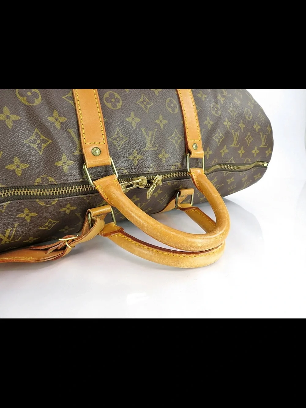 Louis Vuitton Brown Monogram Keepall 50 Travel Duffle Bag